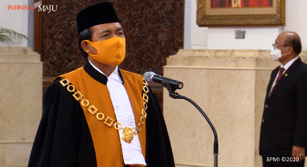 Ketua MA RI 2020-2025 Ucap Sumpah Jabatan di Hadapan Presiden Joko Widodo