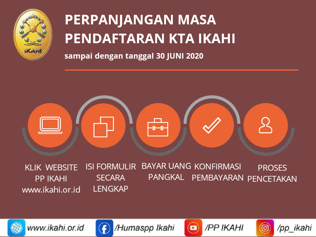 PERPANJANGAN MASA PENERBITAN KARTU TANDA ANGGOTA (KTA) IKAHI TAHAP II