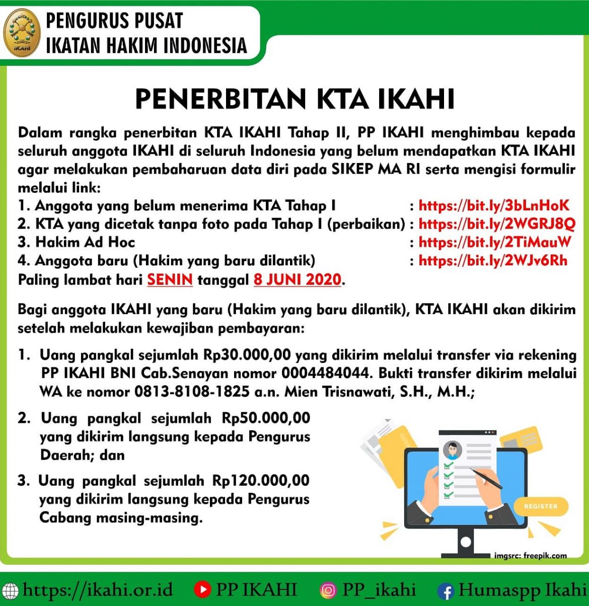PENERBITAN KARTU TANDA ANGGOTA (KTA) IKAHI TAHAP II