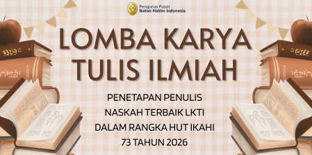 Penetapan Penulisan Naskah Terbaik Lomba Karya Tulis Ilmiah Dalam Rangka HUT Ke 73 IKAHI Tahun 2026