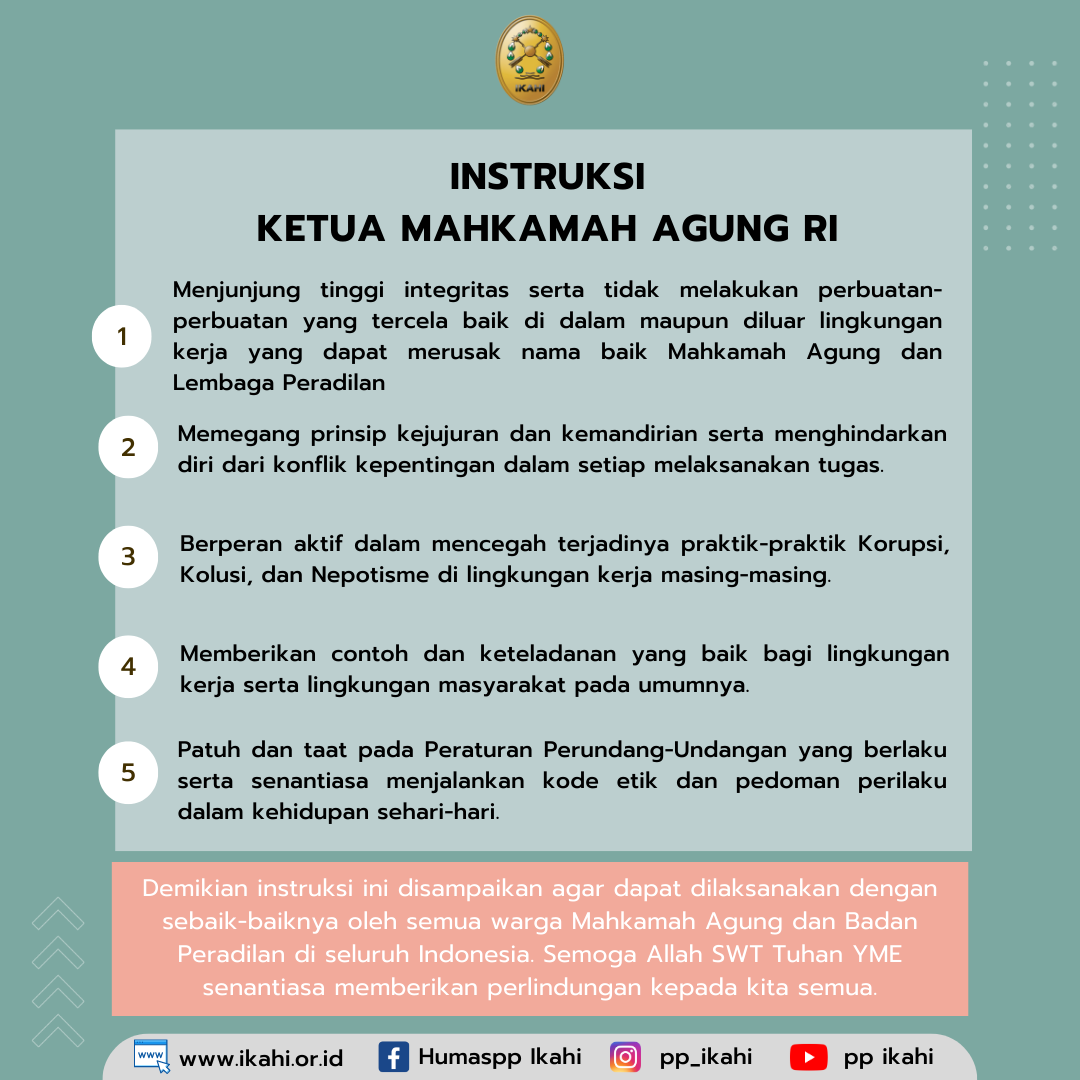 Instruksi Ketua Mahkamah Agung Republik Indonesia