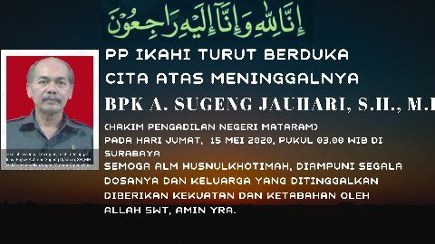 BERITA DUKA CITA HAKIM ACHMAD SUGENG JAUHARI